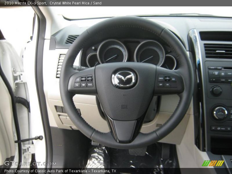 Crystal White Pearl Mica / Sand 2010 Mazda CX-9 Sport