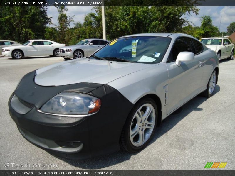 Sterling Silver Metallic / Black 2006 Hyundai Tiburon GT
