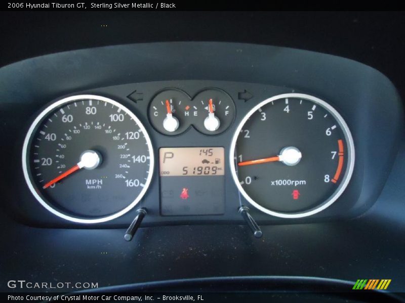 Sterling Silver Metallic / Black 2006 Hyundai Tiburon GT