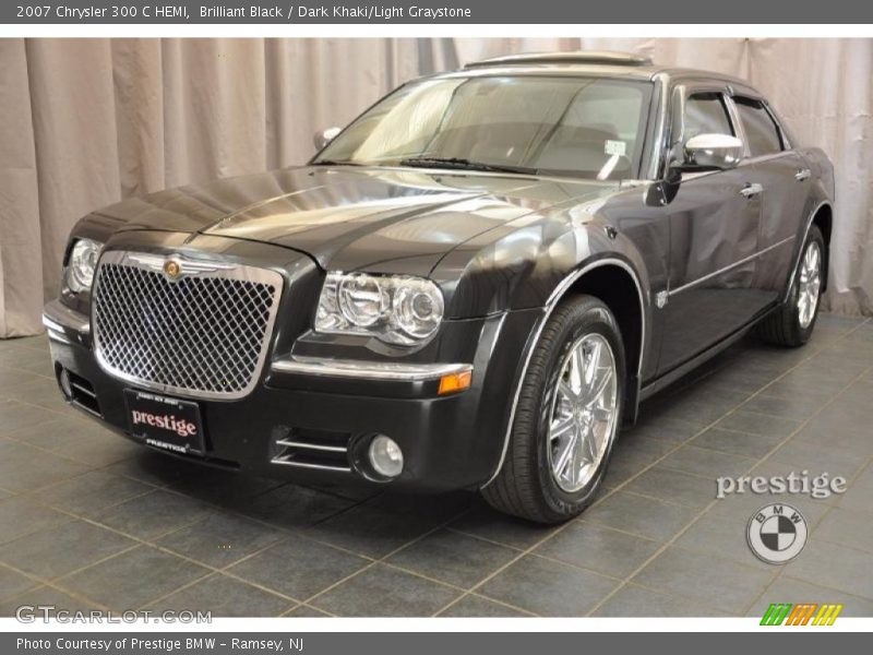 Brilliant Black / Dark Khaki/Light Graystone 2007 Chrysler 300 C HEMI