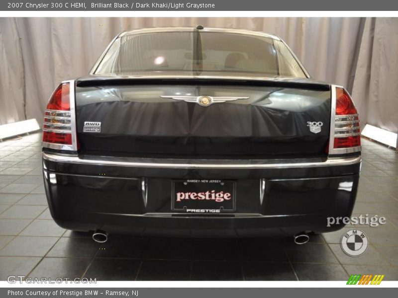 Brilliant Black / Dark Khaki/Light Graystone 2007 Chrysler 300 C HEMI