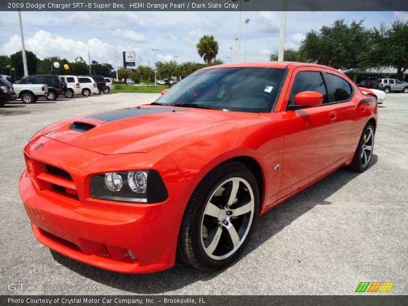 HEMI Orange Pearl / Dark Slate Gray 2009 Dodge Charger SRT-8 Super Bee