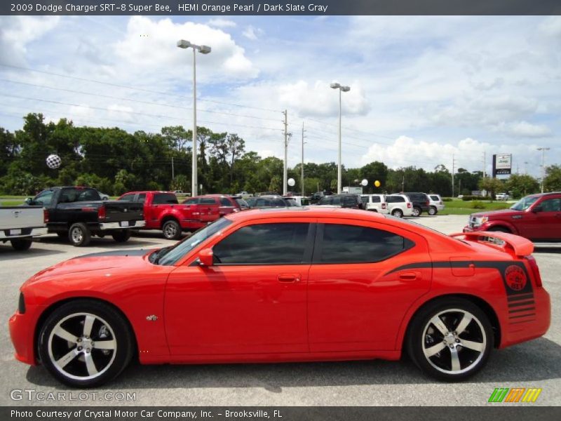 HEMI Orange Pearl / Dark Slate Gray 2009 Dodge Charger SRT-8 Super Bee