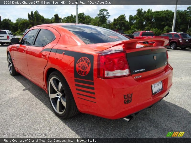 HEMI Orange Pearl / Dark Slate Gray 2009 Dodge Charger SRT-8 Super Bee