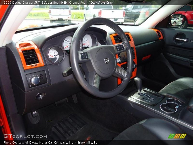 HEMI Orange Pearl / Dark Slate Gray 2009 Dodge Charger SRT-8 Super Bee