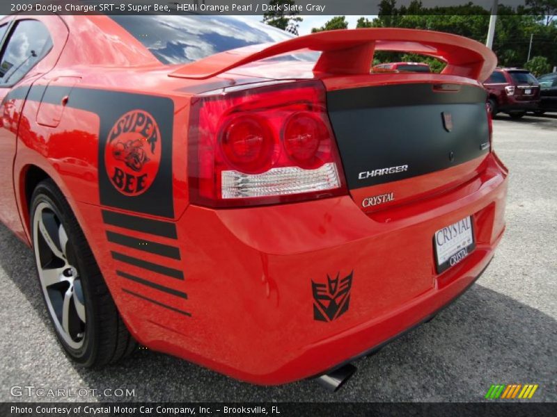 HEMI Orange Pearl / Dark Slate Gray 2009 Dodge Charger SRT-8 Super Bee