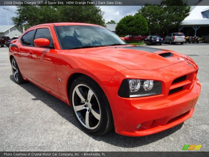 HEMI Orange Pearl / Dark Slate Gray 2009 Dodge Charger SRT-8 Super Bee