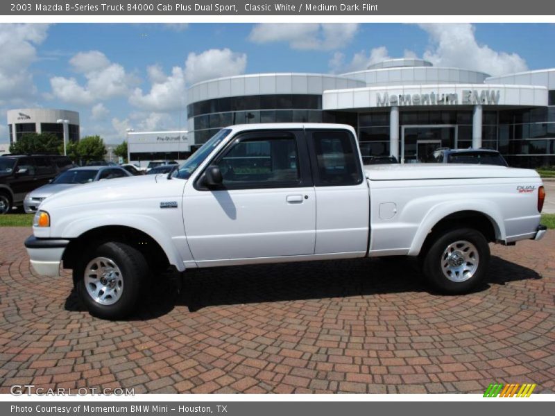 Classic White / Medium Dark Flint 2003 Mazda B-Series Truck B4000 Cab Plus Dual Sport