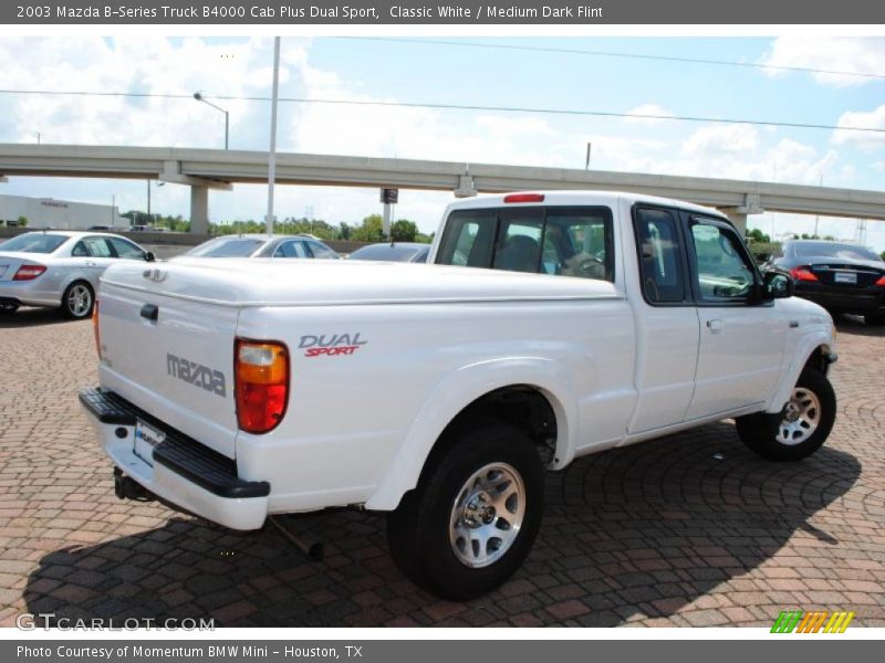 Classic White / Medium Dark Flint 2003 Mazda B-Series Truck B4000 Cab Plus Dual Sport