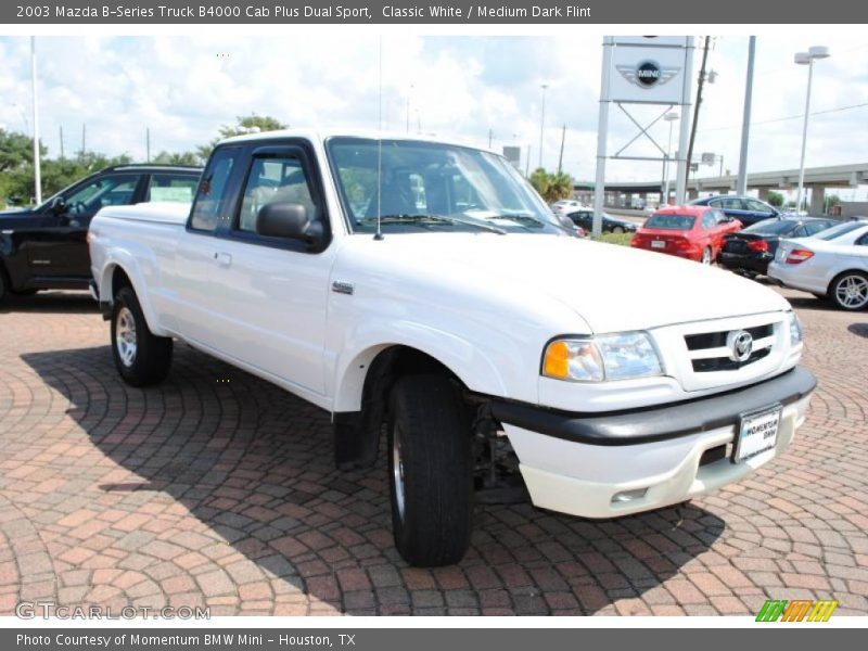 Classic White / Medium Dark Flint 2003 Mazda B-Series Truck B4000 Cab Plus Dual Sport