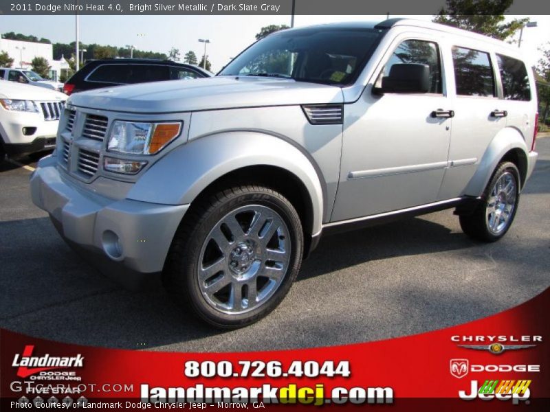 Bright Silver Metallic / Dark Slate Gray 2011 Dodge Nitro Heat 4.0