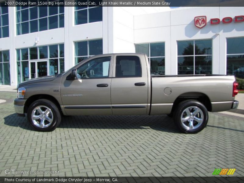 Light Khaki Metallic / Medium Slate Gray 2007 Dodge Ram 1500 Big Horn Edition Quad Cab