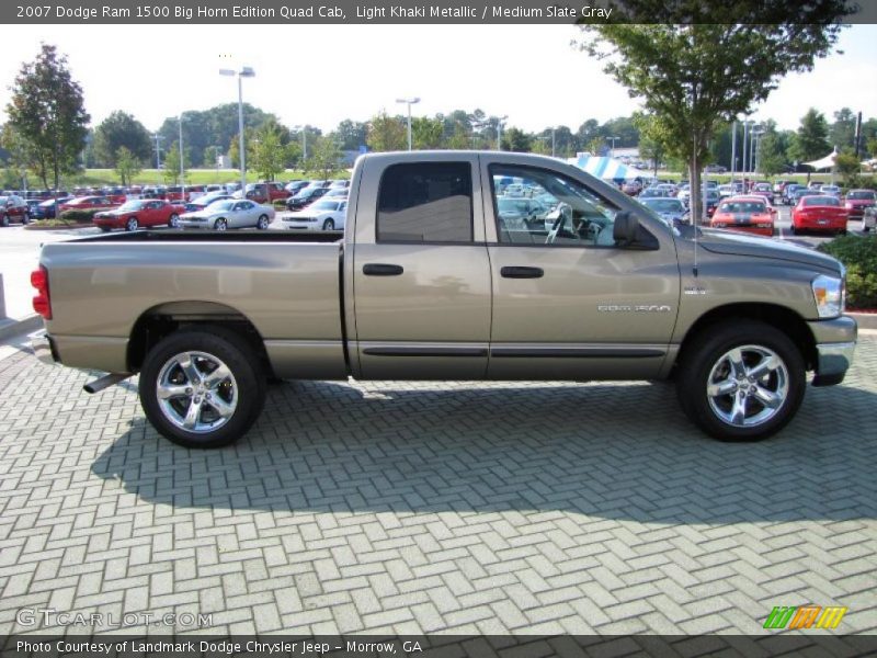 Light Khaki Metallic / Medium Slate Gray 2007 Dodge Ram 1500 Big Horn Edition Quad Cab
