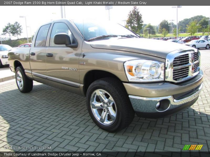 Light Khaki Metallic / Medium Slate Gray 2007 Dodge Ram 1500 Big Horn Edition Quad Cab