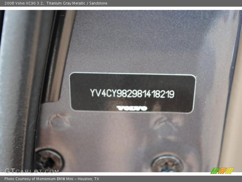 Titanium Gray Metallic / Sandstone 2008 Volvo XC90 3.2