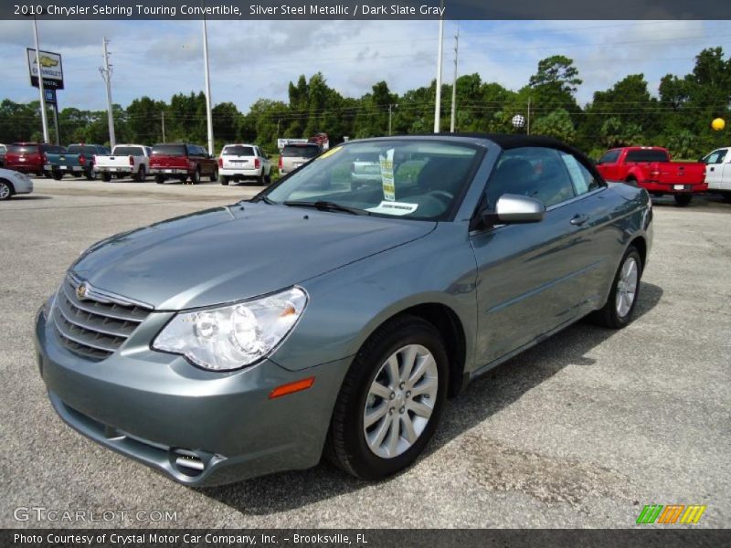 Silver Steel Metallic / Dark Slate Gray 2010 Chrysler Sebring Touring Convertible