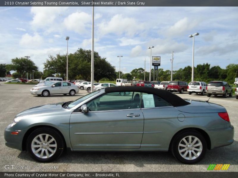 Silver Steel Metallic / Dark Slate Gray 2010 Chrysler Sebring Touring Convertible