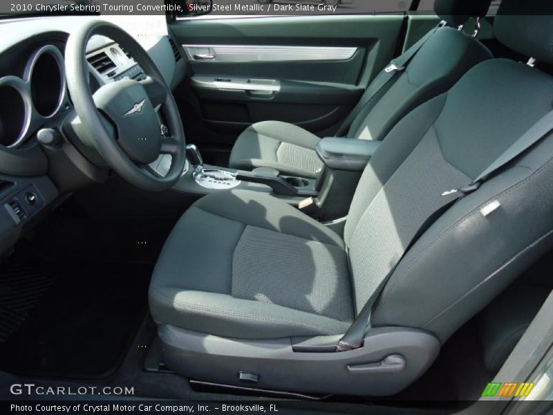 Silver Steel Metallic / Dark Slate Gray 2010 Chrysler Sebring Touring Convertible