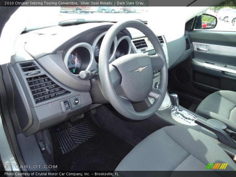 Silver Steel Metallic / Dark Slate Gray 2010 Chrysler Sebring Touring Convertible