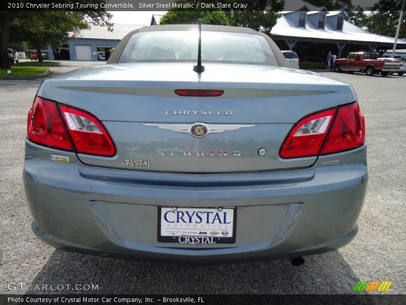 Silver Steel Metallic / Dark Slate Gray 2010 Chrysler Sebring Touring Convertible