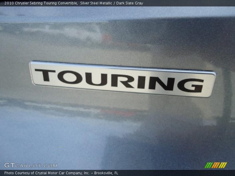 Silver Steel Metallic / Dark Slate Gray 2010 Chrysler Sebring Touring Convertible