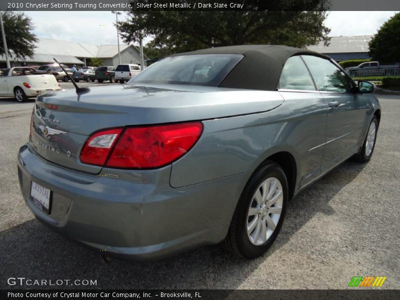 Silver Steel Metallic / Dark Slate Gray 2010 Chrysler Sebring Touring Convertible