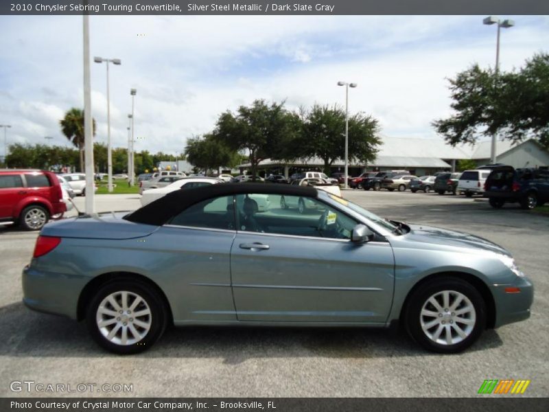 Silver Steel Metallic / Dark Slate Gray 2010 Chrysler Sebring Touring Convertible