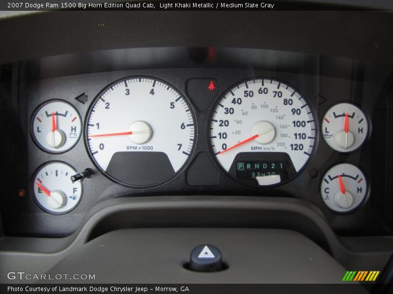 Light Khaki Metallic / Medium Slate Gray 2007 Dodge Ram 1500 Big Horn Edition Quad Cab