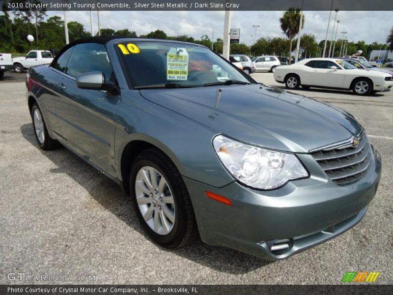 Silver Steel Metallic / Dark Slate Gray 2010 Chrysler Sebring Touring Convertible