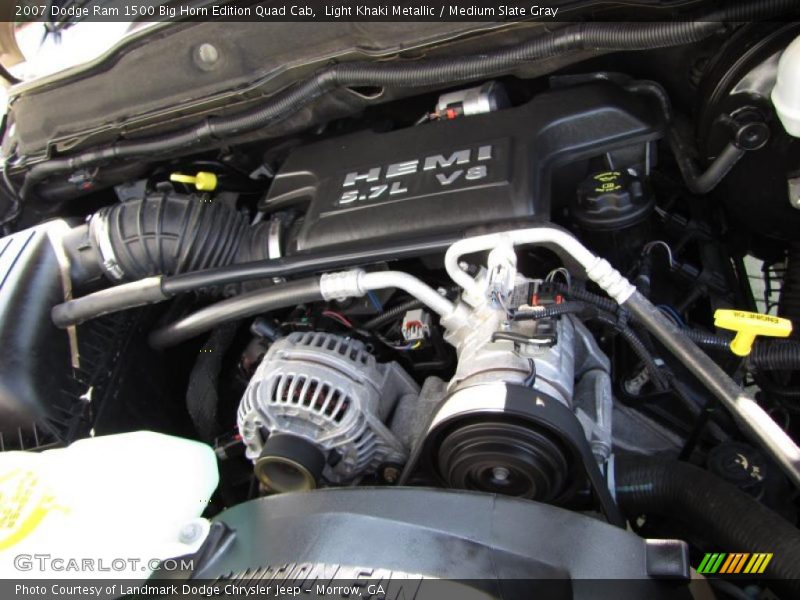 Light Khaki Metallic / Medium Slate Gray 2007 Dodge Ram 1500 Big Horn Edition Quad Cab