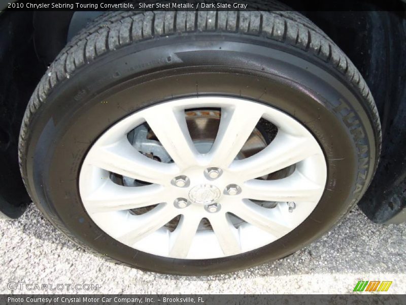 Silver Steel Metallic / Dark Slate Gray 2010 Chrysler Sebring Touring Convertible