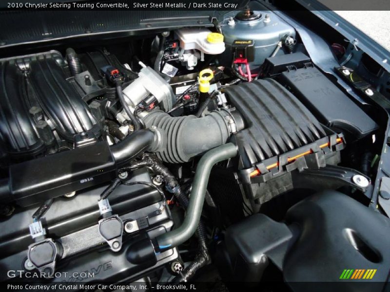 Silver Steel Metallic / Dark Slate Gray 2010 Chrysler Sebring Touring Convertible