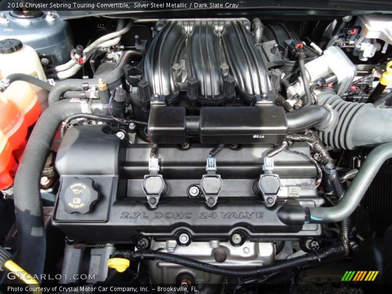 Silver Steel Metallic / Dark Slate Gray 2010 Chrysler Sebring Touring Convertible