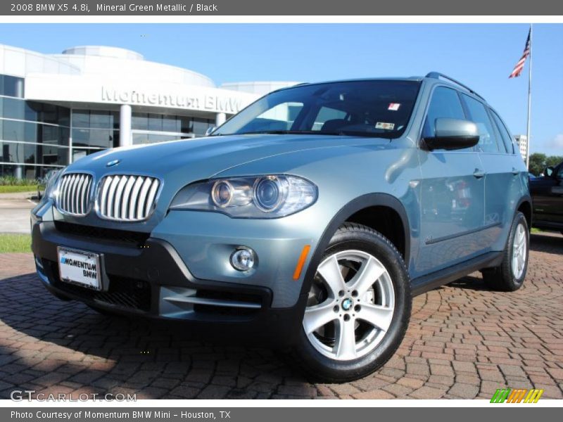 Mineral Green Metallic / Black 2008 BMW X5 4.8i