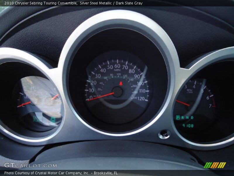 Silver Steel Metallic / Dark Slate Gray 2010 Chrysler Sebring Touring Convertible