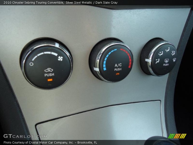 Silver Steel Metallic / Dark Slate Gray 2010 Chrysler Sebring Touring Convertible