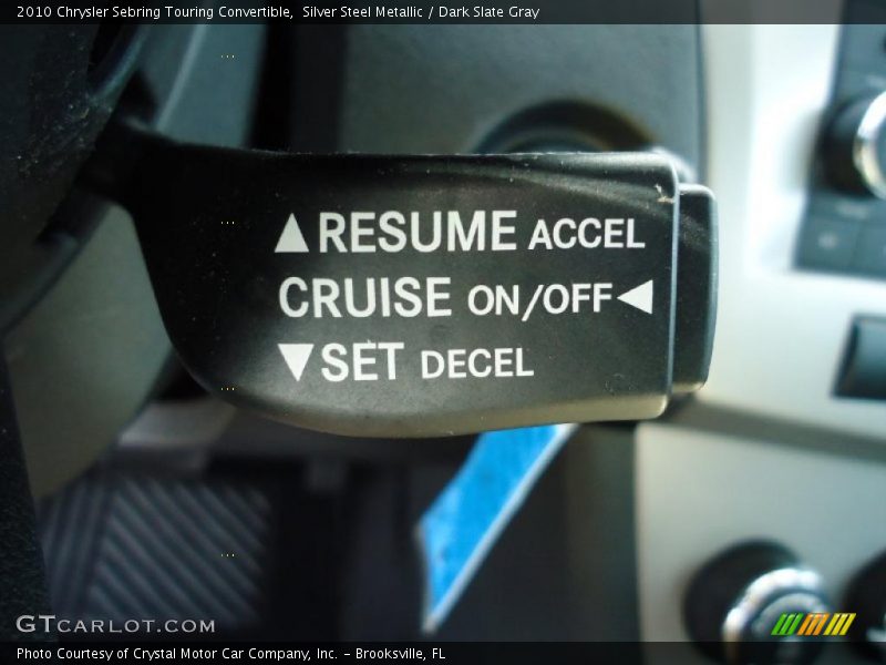 Silver Steel Metallic / Dark Slate Gray 2010 Chrysler Sebring Touring Convertible