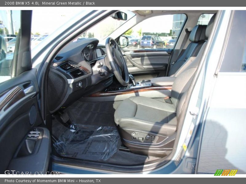 Mineral Green Metallic / Black 2008 BMW X5 4.8i