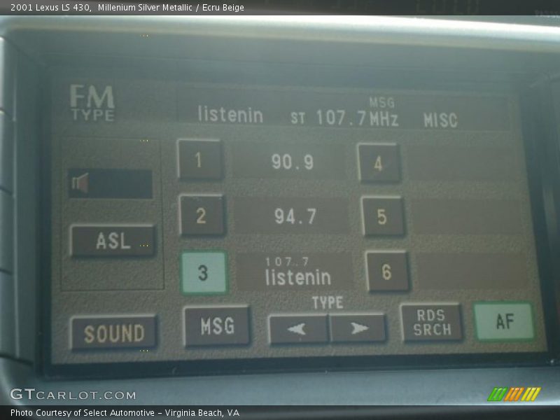 Millenium Silver Metallic / Ecru Beige 2001 Lexus LS 430