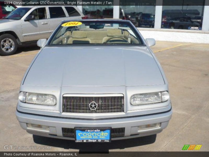 Bright Platinum Metallic / Tan 1994 Chrysler LeBaron GTC Convertible