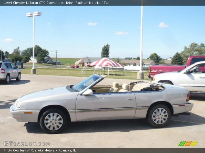 Bright Platinum Metallic / Tan 1994 Chrysler LeBaron GTC Convertible