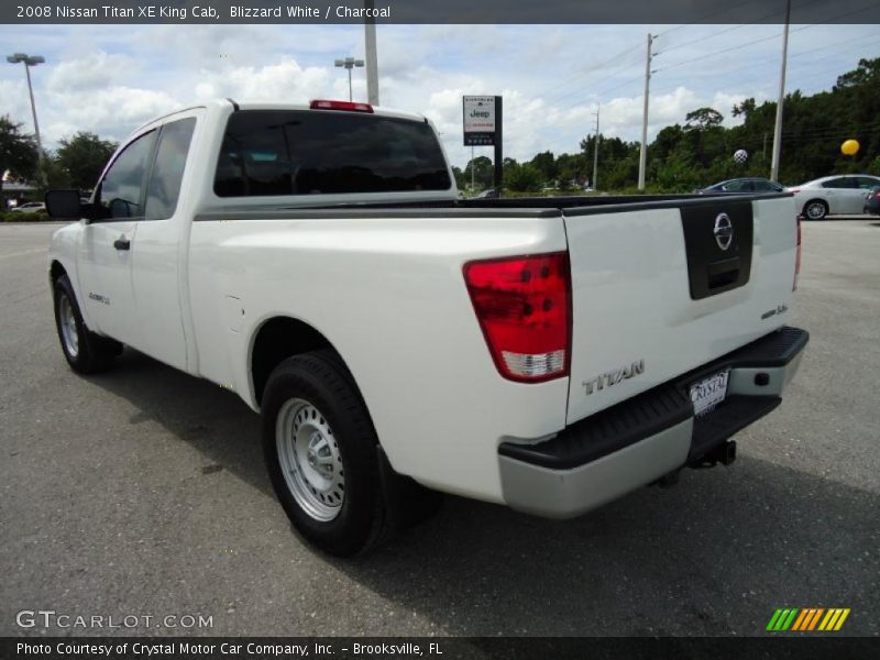 Blizzard White / Charcoal 2008 Nissan Titan XE King Cab