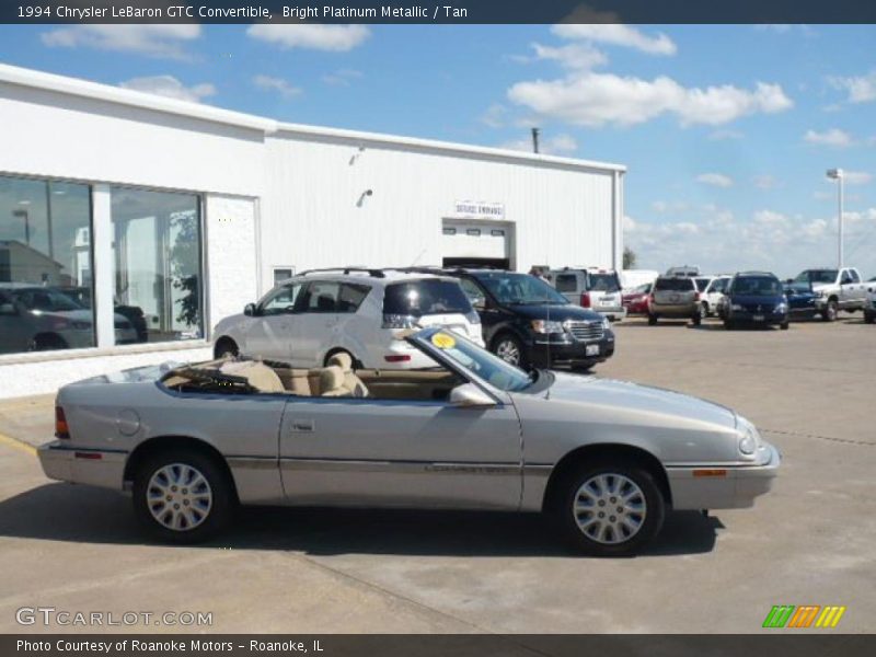 Bright Platinum Metallic / Tan 1994 Chrysler LeBaron GTC Convertible