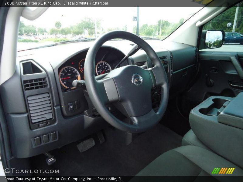 Blizzard White / Charcoal 2008 Nissan Titan XE King Cab