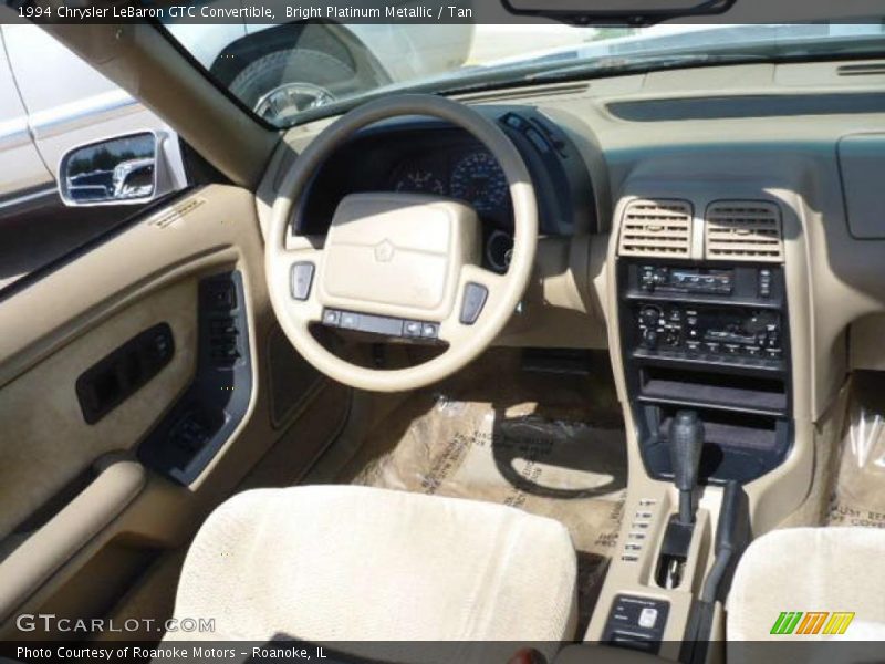 Bright Platinum Metallic / Tan 1994 Chrysler LeBaron GTC Convertible