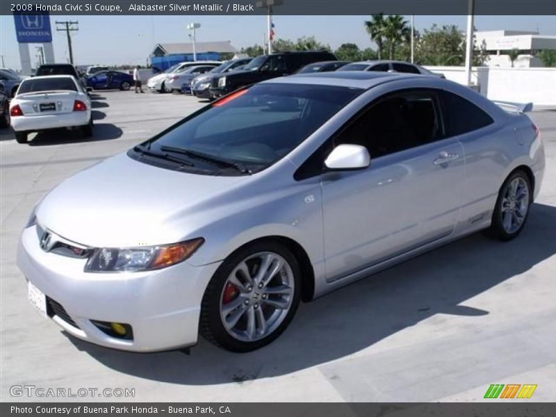 Alabaster Silver Metallic / Black 2008 Honda Civic Si Coupe