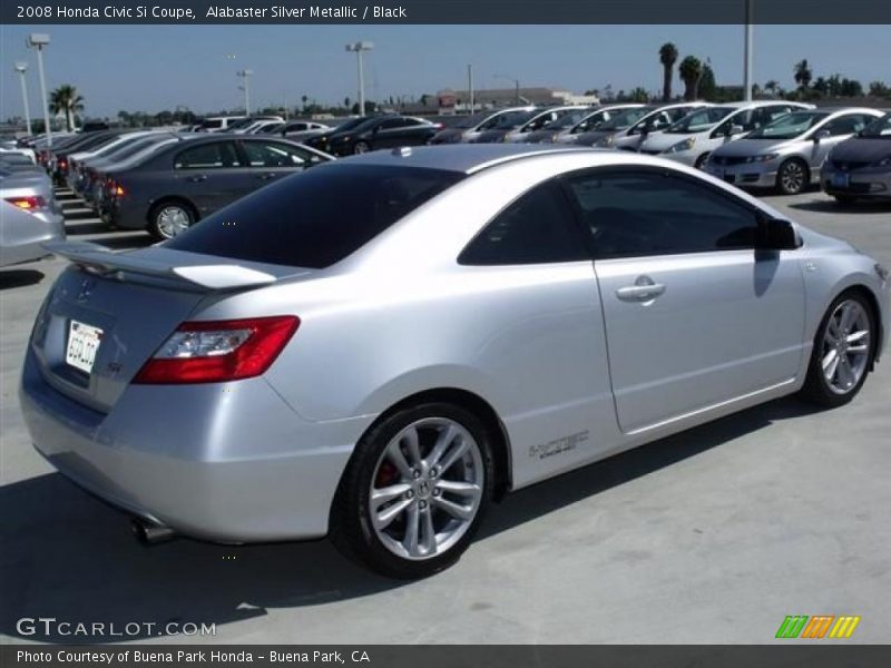 Alabaster Silver Metallic / Black 2008 Honda Civic Si Coupe