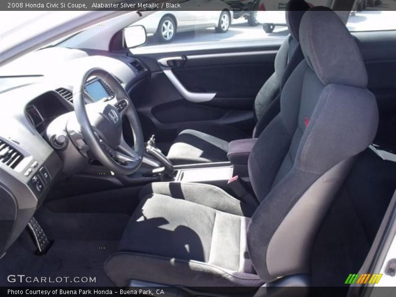Alabaster Silver Metallic / Black 2008 Honda Civic Si Coupe