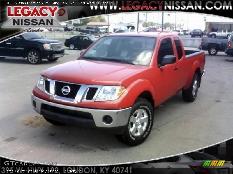 Red Alert / Graphite 2010 Nissan Frontier SE V6 King Cab 4x4