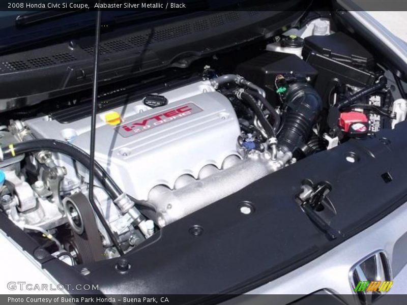 Alabaster Silver Metallic / Black 2008 Honda Civic Si Coupe